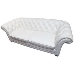 Superior White Leather Chesterfield Sofa 4