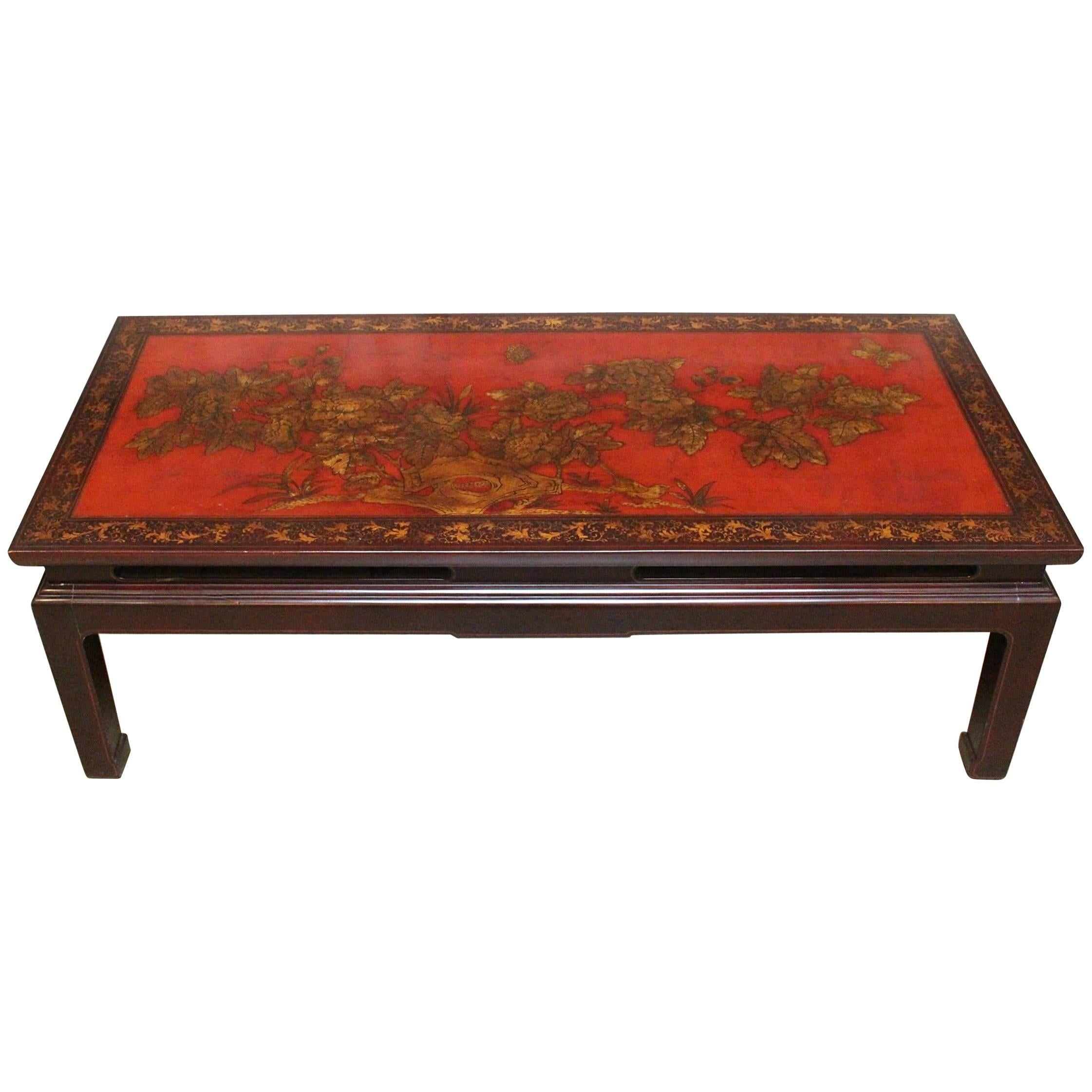 French Chinoiserie Style Cocktail Table in Lacquer