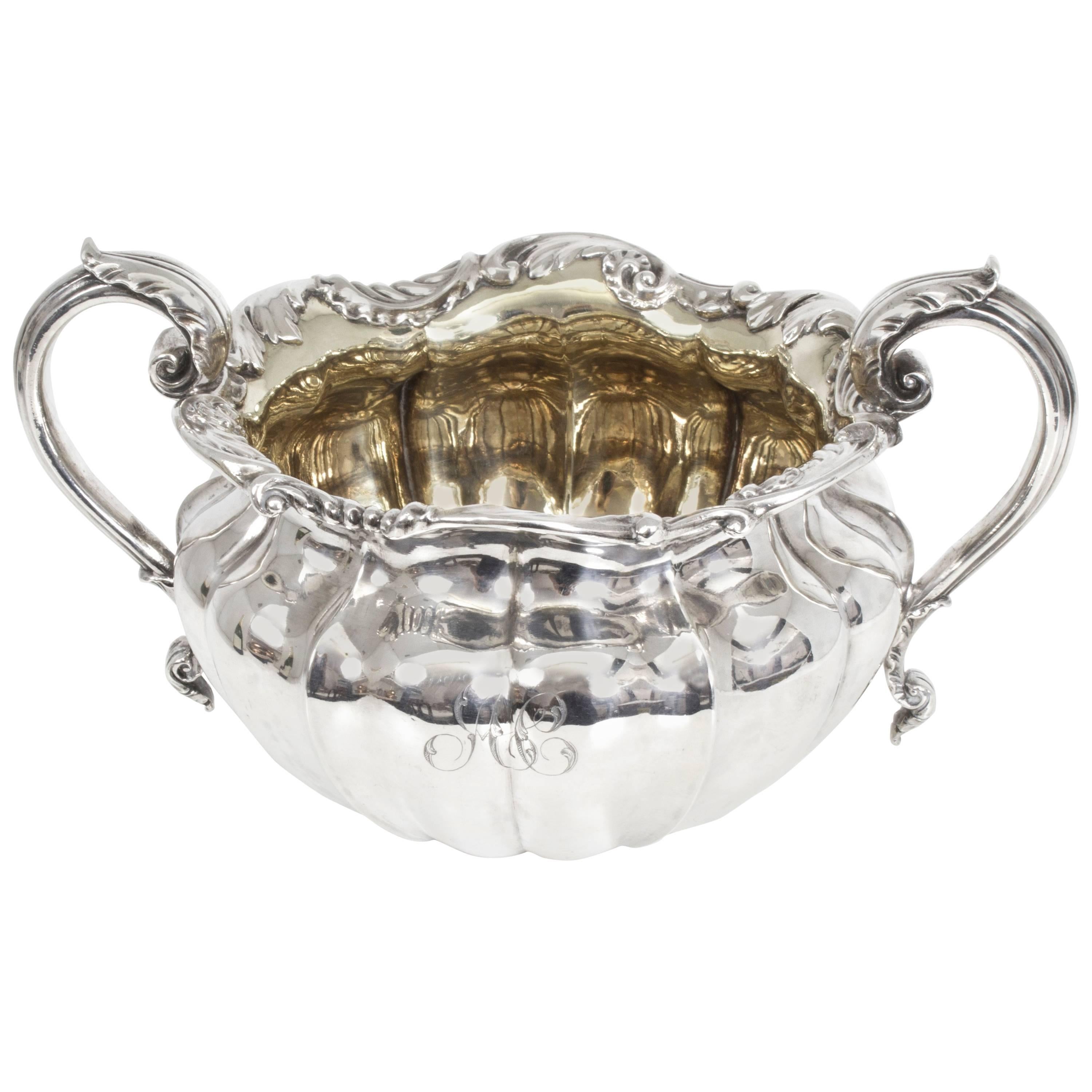 Antique William IV Sterling Silver Sugar Bowl by Paul Storr, 1830