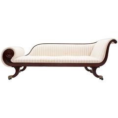 Classic Federal Antique Chaise Lounge Recamier, circa 1820 6