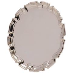 20th Century Silver Card Salver, London, 1937