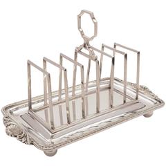 Antique 20th Century Edwardian Silver Plated Toast Rack, circa 1905
