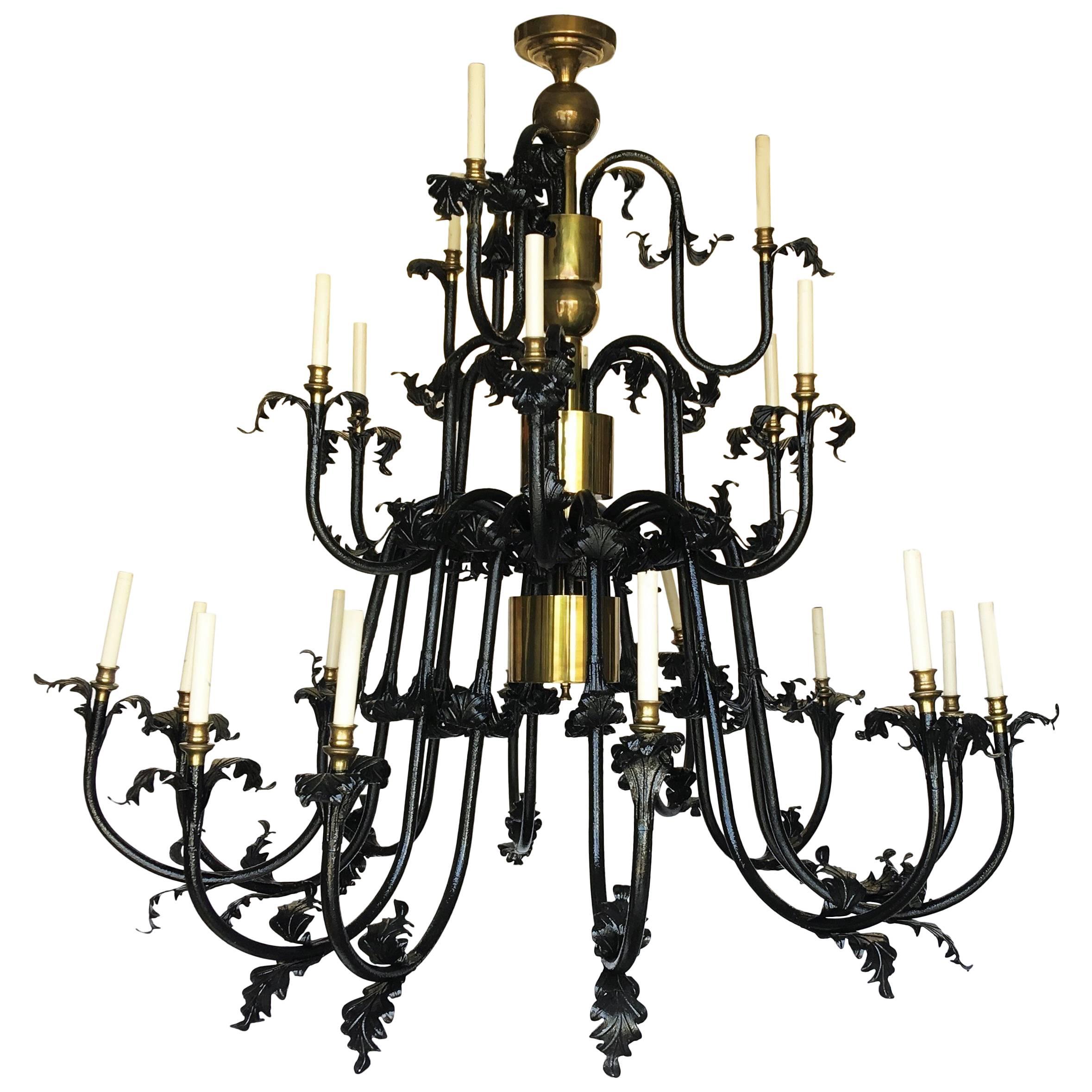 Grand Three-Tiered Chandelier  For Sale