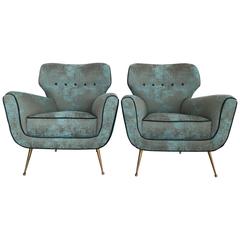 Pair of Italian Armchairs from 1950s