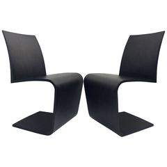 Contemporary Pair of Bentwood "Z" Chairs by Roche Bobois