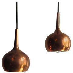 Pair of Copper Pendant Lamps