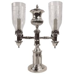 Edward F. Caldwell Silver Plated Bronze Argand Lamp 11