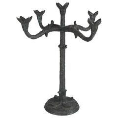 Five-Arm Candelabra in Blackened Iron 3