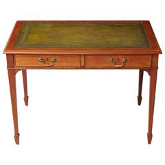 French Neoclassical Style Walnut Leather Top Desk 11