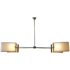 French 1950s Chandelier with Four Lighted Arms