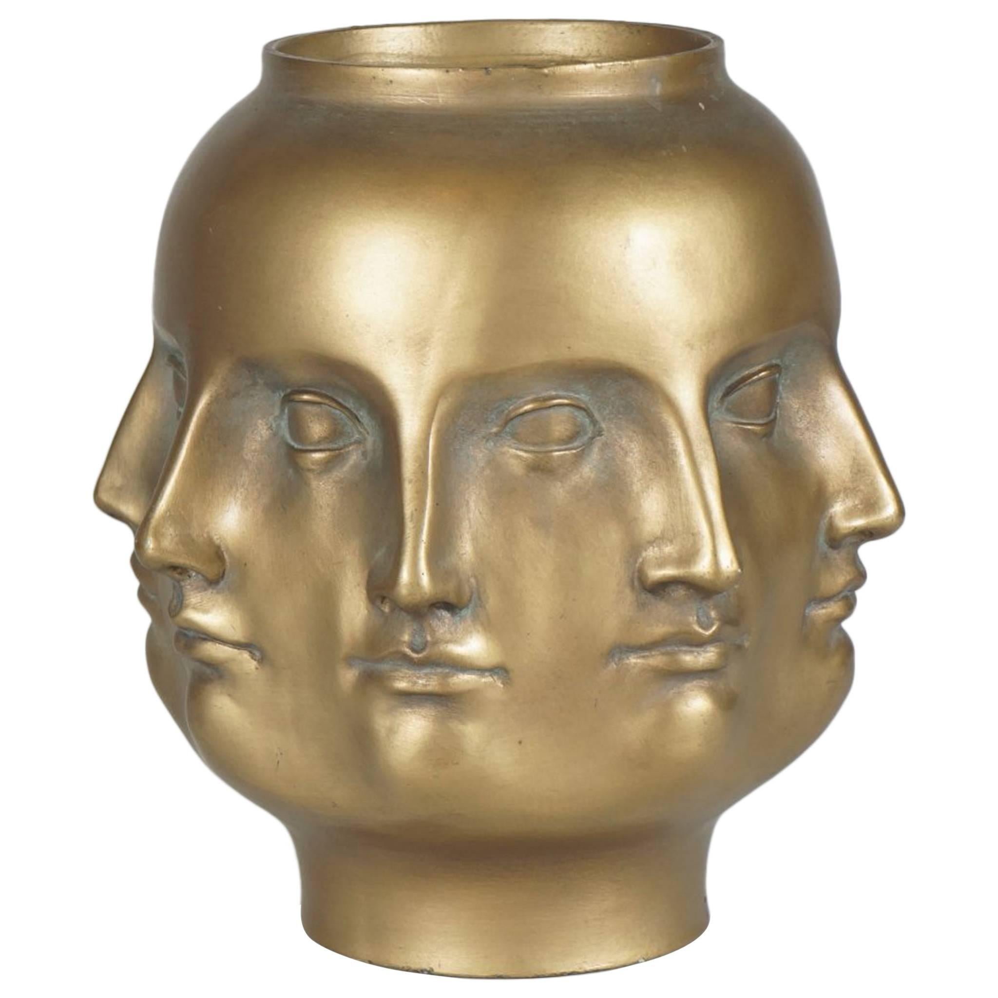 Dora Maar Vase in Gold For Sale