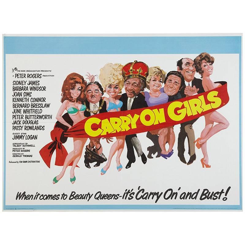 "Carry On Girls" Film Poster, 1973 For Sale