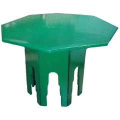 Green Octagonal Side Table 