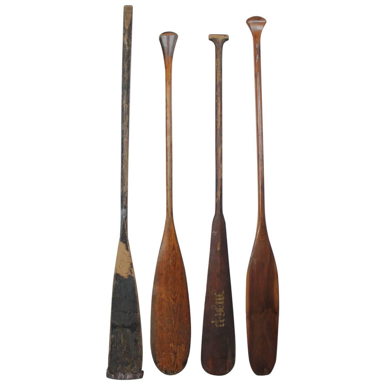 Antique Wooden Oars Collection 
