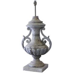 19th Century Zinc Urn Table Lamp