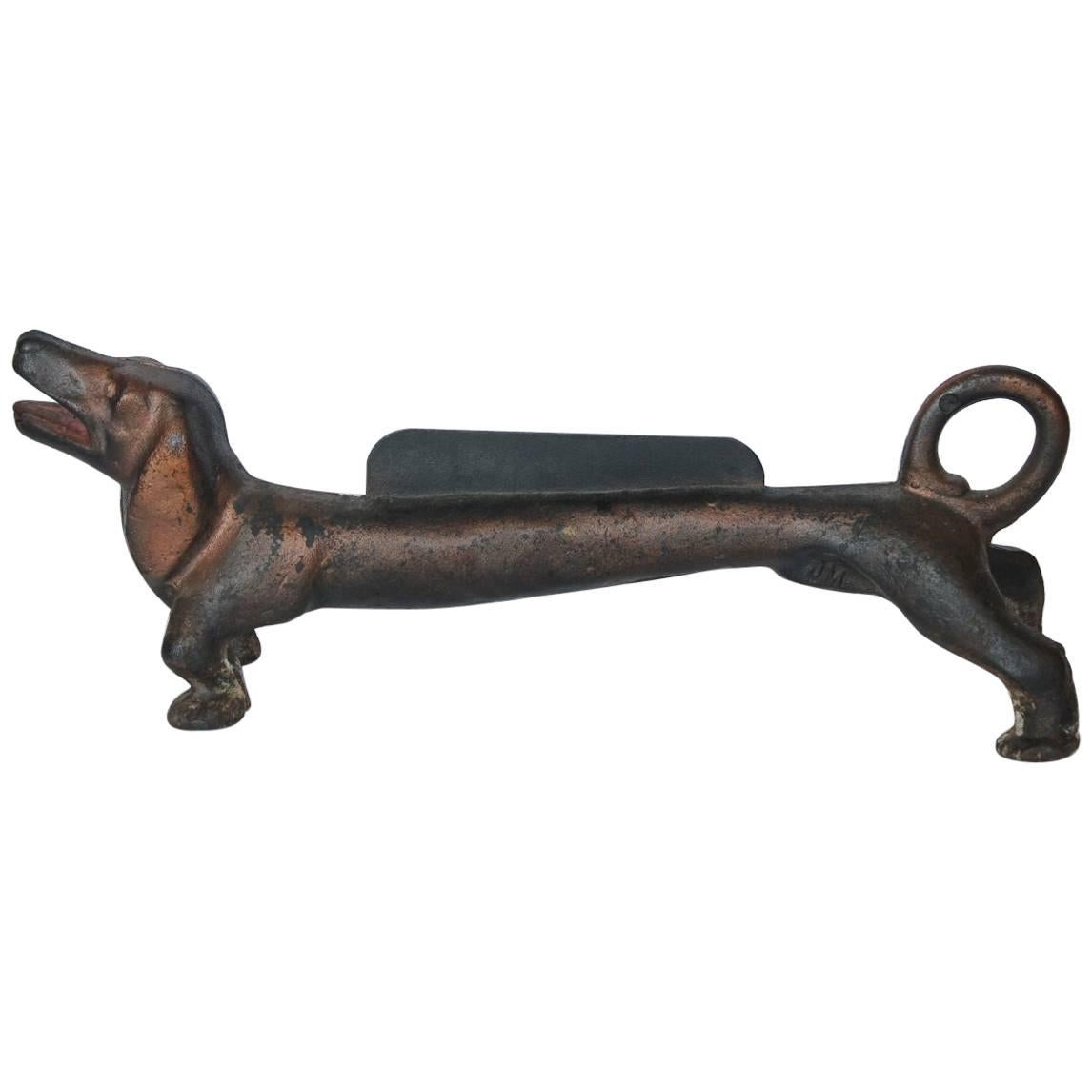 Antique Cast Iron Dachshund Boot Scraper