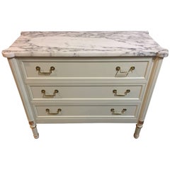 Hollywood Regency Louis XVI Style Commode Nightstand Jansen Attributed