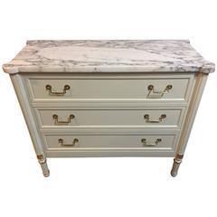 Hollywood Regency Louis XVI Style Commode Nightstand Jansen Attributed 3