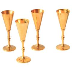 Rare Set of Four Flutes by Pierre Forsell