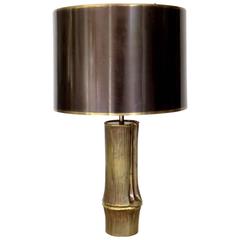French Bronze Table Lamp by Maison Charles Model Bambou 4