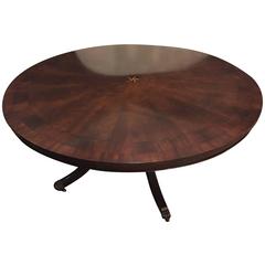 Metamorpic Circular Dining Table with Inlaid Top