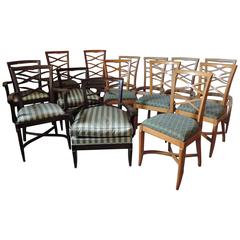 Large Set of French 1950s Side and Armchairs by Collado 11