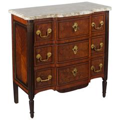 French Louis XVI Style Marquetry Commode