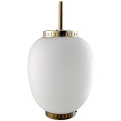 Bent Karlby "The China Light" Danish Design, Pendant in Matte Opal Glass
