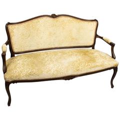 Antique French Walnut Sofa or Settee, circa 1900