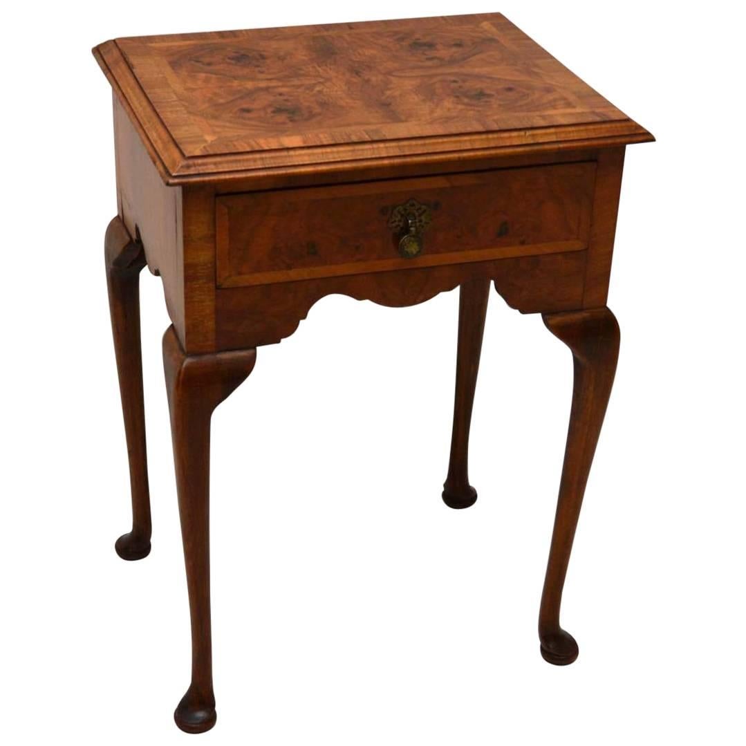 Antique Burr Walnut Side Table