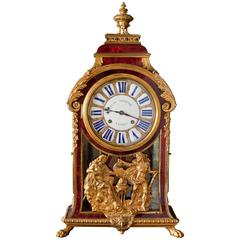 French Louis XIV Tortoiseshell Boulle Clock