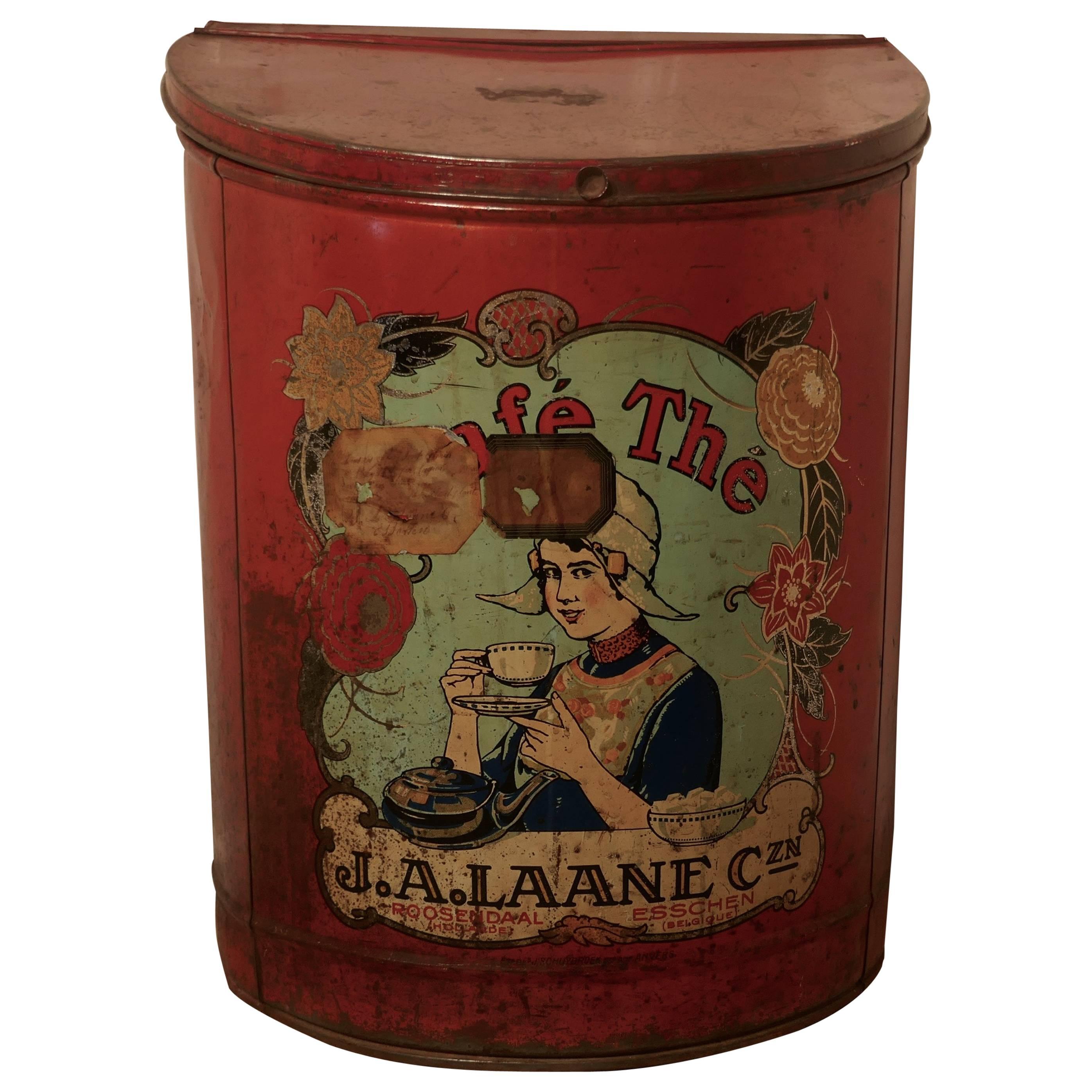 Dutch and Belgian Grocers Shop Tea or Coffee Canister