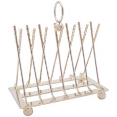 Antique 20th Century Novelty Golfing Toast Rack, circa 1920