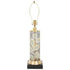 Mid-Century Table Lamp, Glass, Hand-Painted 3