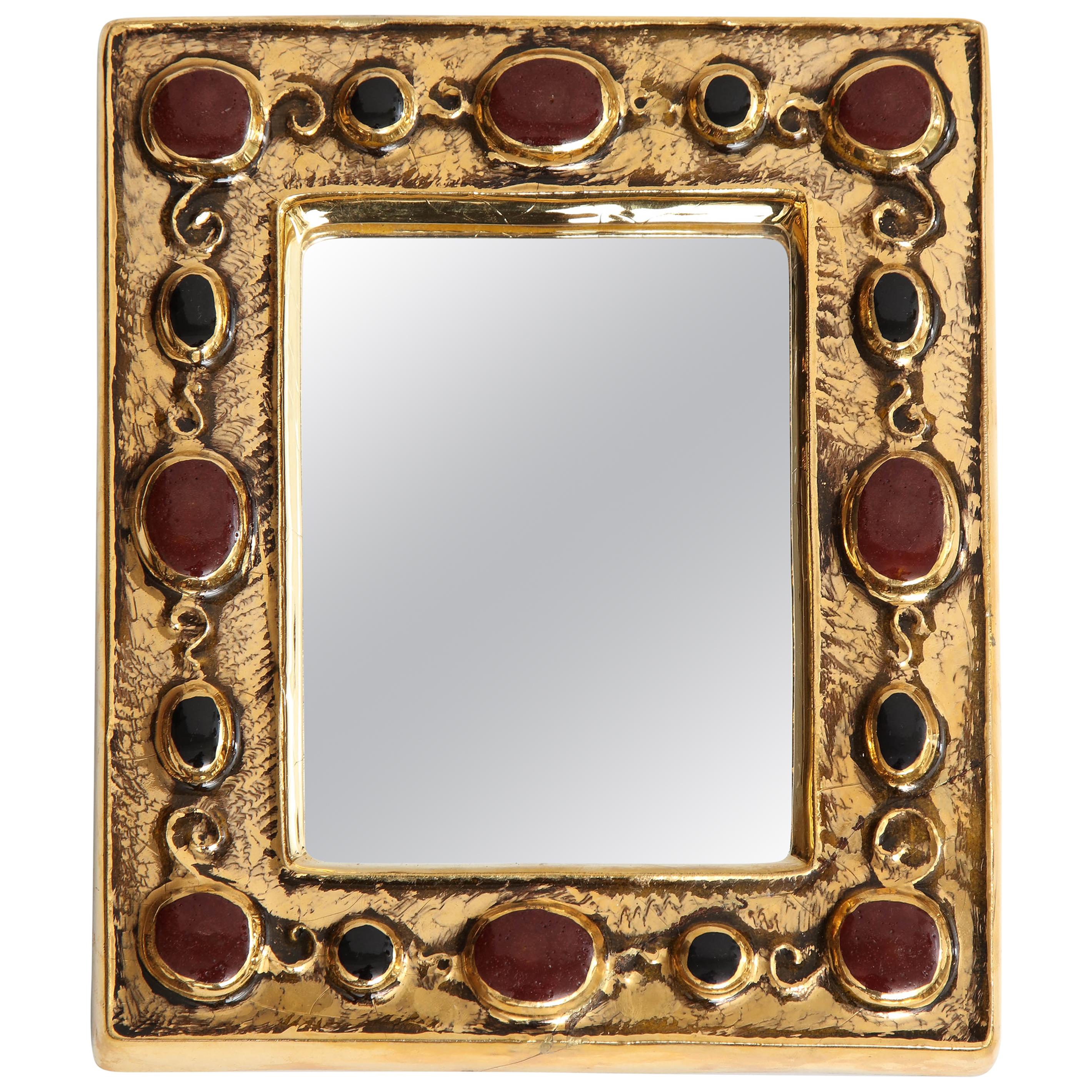 Jeweled François Lembo Mirror For Sale