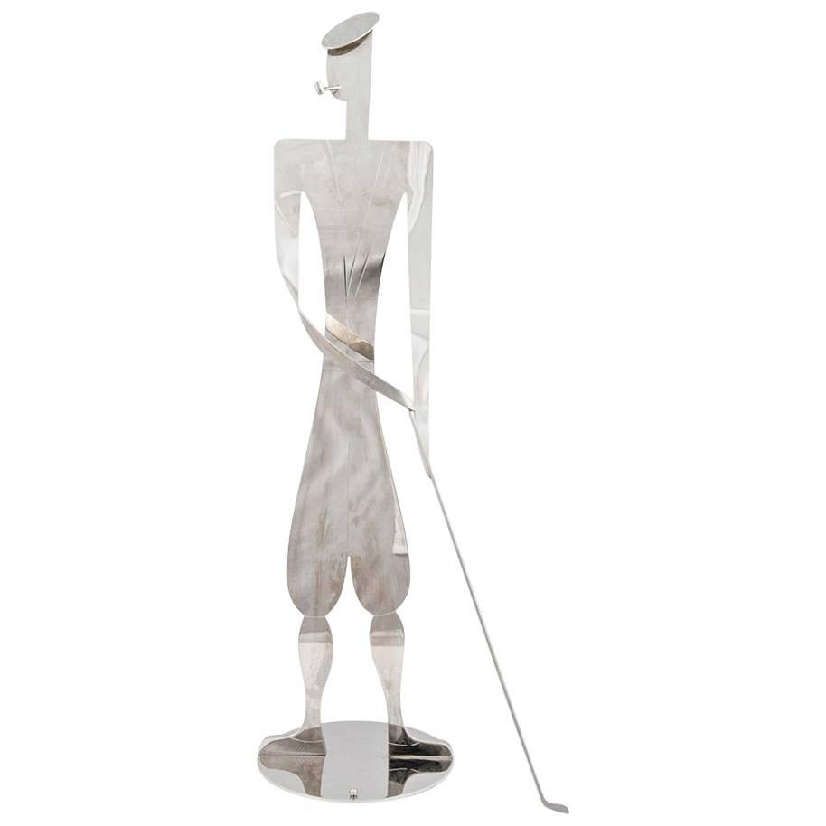Big Golfer Figurine Werkstatte Hagenauer Wien 1970s Marked