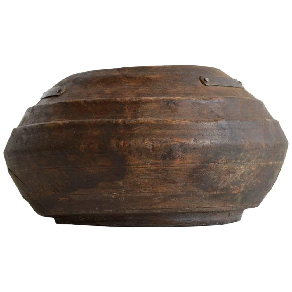 Large Wooden Bowl, 20th Century, Iran