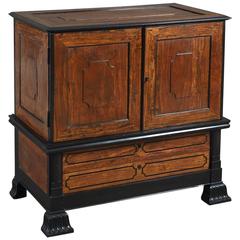 Anglo-Indian Satinwood and Ebony Collector’s Cabinet