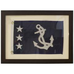 Framed Nylon Past Commodore Flag