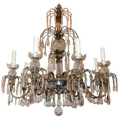 Wonderful French Neoclassical Bronze Crystal Regency Baltic Empire Chandelier 3