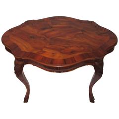 Vintage Italian Abstract Marquetry Low Table