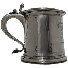 Charles II Antique Sterling Silver Lidded Tankard Maker Rm Conjoined