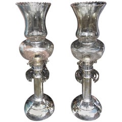 Pair of American Nautical Gimbaled Nickel Silver & Brass Wall Sconces, C. 1850