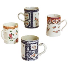 Late 18th-Early 19th Century Chinese Export Mugs, Tankards