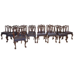 Irish George II Style Side Chairs / Set of Fourteen