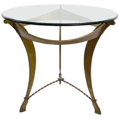 Cut Steel and Glass Brutalist Table 11