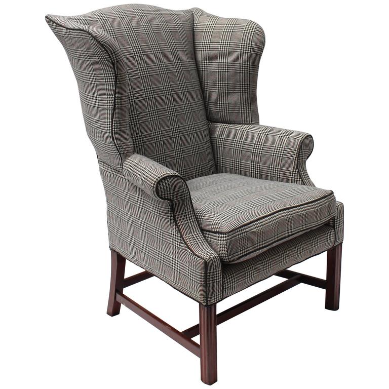 Large Chippendale Wingback Chair For Sale At 1stdibs