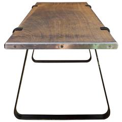 Architects Minimalist Teak Plank Coffee Table Bench 12