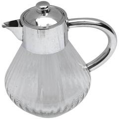 German Silver Plate and Glass Pitcher by WMF