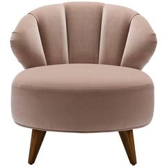 Chair Princess Bella in Pink Velvet with Fluted Back Sprung Seat by Stuart Scot 8